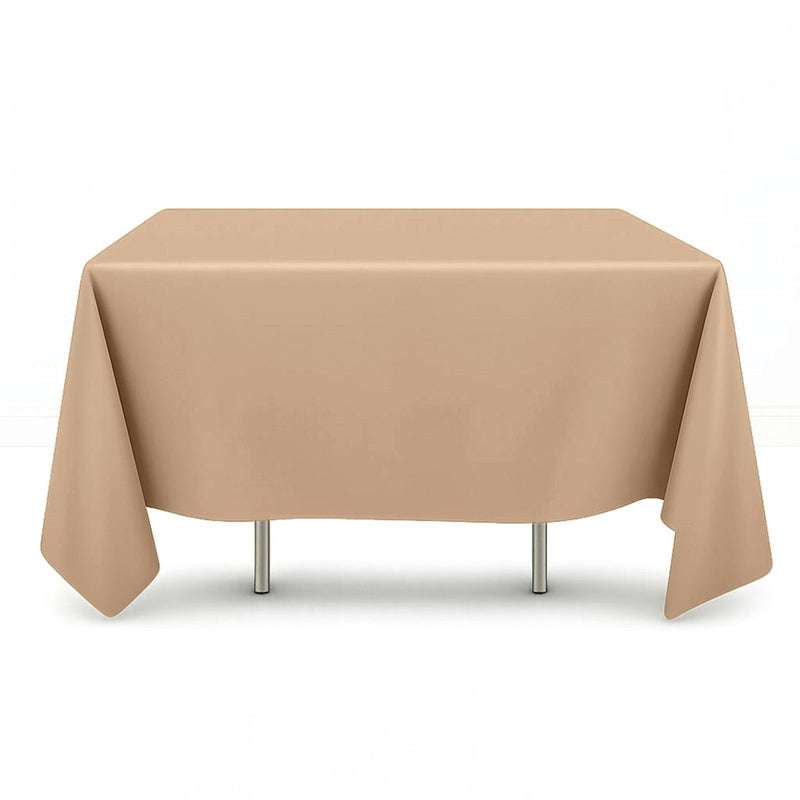 Nude 70x70 scuba polyester square table cover - thumbnail number 1