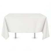 White scuba polyester square tablecloth 70x70 inches - thumbnail number 1