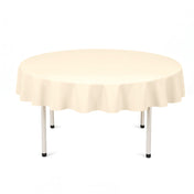 Scuba Polyester Round Tablecloth 70" - Beige - By TCF Linen - thumbnail number 1