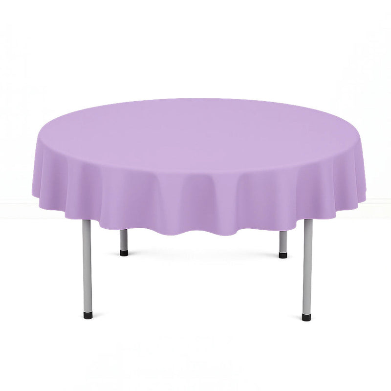 Scuba Polyester Round Tablecloth 70" - Lavender - By TCF Linen - thumbnail number 1