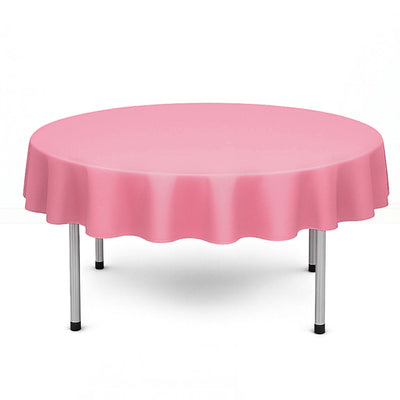 Scuba Polyester Round Tablecloth 70" - Pink - By TCF Linen - thumbnail number 1