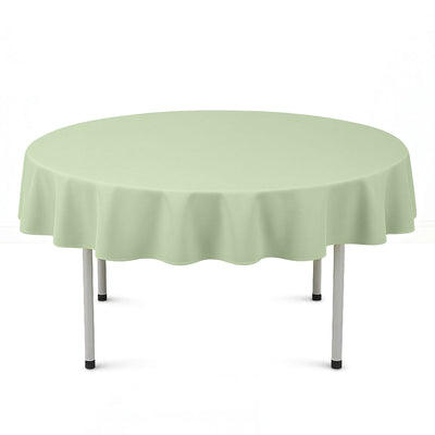 Scuba Polyester Round Tablecloth 70" - Sage Green - By TCF Linen - thumbnail number 1