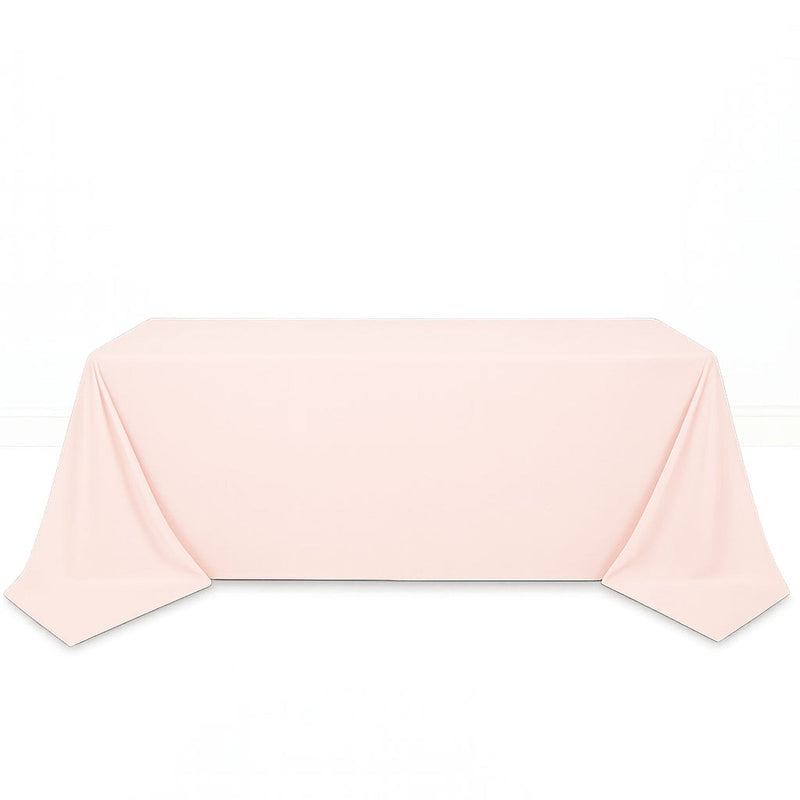 Scuba Polyester Rectangular Tablecloth 90"x132" - Blush - By TCF Linen - thumbnail number 1