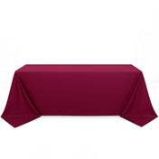 Scuba Polyester Rectangular Tablecloth 90"x132" - Burgundy - By TCF Linen - thumbnail number 1