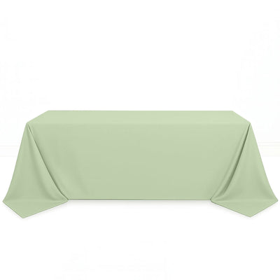 Scuba Polyester Rectangular Tablecloth 90"x132" - Sage Green - By TCF Linen - thumbnail number 1