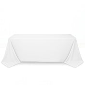 Scuba Polyester Rectangular Tablecloth 90"x132" - White - By TCF Linen - thumbnail number 1