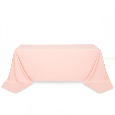 Scuba Polyester Rectangular Tablecloth 90"x156" - Blush - By TCF Linen - thumbnail number 1