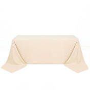 Scuba Polyester Rectangular Tablecloth 90"x156" - Beige - By TCF Linen - thumbnail number 1