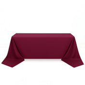 Scuba Polyester Rectangular Tablecloth 90"x156" - Burgundy - By TCF Linen - thumbnail number 1