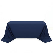 Scuba Polyester Rectangular Tablecloth 90"x156" - Navy Blue - By TCF Linen - thumbnail number 1