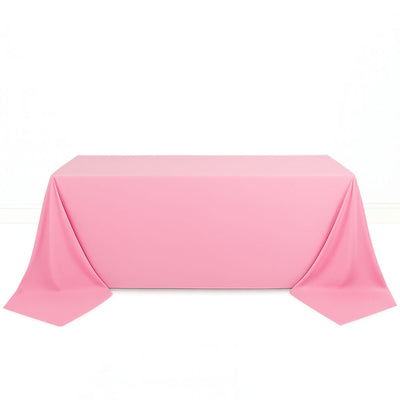 Scuba Polyester Rectangular Tablecloth 90"x156" - Pink - By TCF Linen - thumbnail number 1