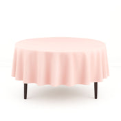 Scuba Polyester Round Tablecloth 90" - Blush - By TCF Linen - thumbnail number 1