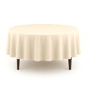 Scuba Polyester Round Tablecloth 90" - Beige - By TCF Linen - thumbnail number 1