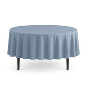 Scuba Polyester Round Tablecloth 90" - Dusty Blue - By TCF Linen - thumbnail number 1