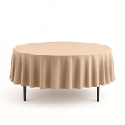 Scuba Polyester Round Tablecloth 90" - Nude - By TCF Linen - thumbnail number 1