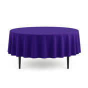 Scuba Polyester Round Tablecloth 90" - Purple - By TCF Linen - thumbnail number 1