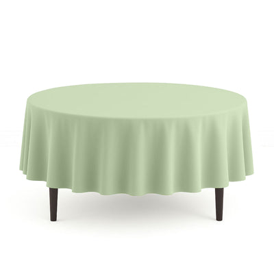 Scuba Polyester Round Tablecloth 90" - Sage Green - By TCF Linen - thumbnail number 1