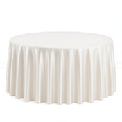 Scuba Polyester Round Tablecloth 120" - Pearl - By TCF Linen - thumbnail number 1