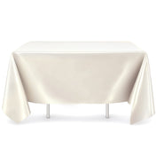 70x70 pearl white scuba polyester square table cover - thumbnail number 1