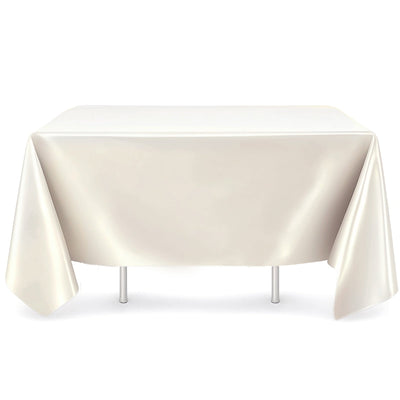 Scuba Polyester Square Tablecloth 70"x70" - Pearl - By TCF Linen