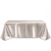 Scuba Polyester Rectangular Tablecloth 90"x132" - Silver - By TCF Linen - thumbnail number 1