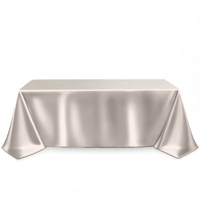 Scuba Polyester Rectangular Tablecloth 90"x132" - Silver - By TCF Linen - thumbnail number 1