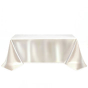 Scuba Polyester Rectangular Tablecloth 90"x156" - Pearl - By TCF Linen - thumbnail number 1