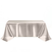 Scuba Polyester Rectangular Tablecloth 90"x156" - Silver - By TCF Linen - thumbnail number 1
