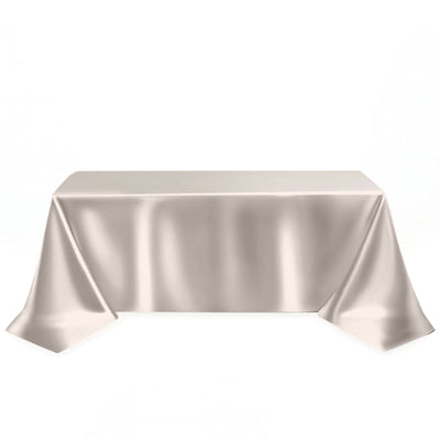 Scuba Polyester Rectangular Tablecloth 90"x156" - Silver - By TCF Linen - thumbnail number 1