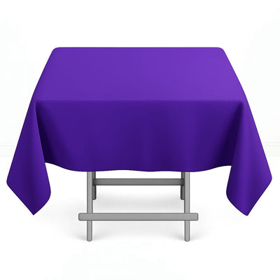 Premium Polyester Square Tablecloth 54"x54" - 220GSM - Purple - By TCF Linen - thumbnail number 1