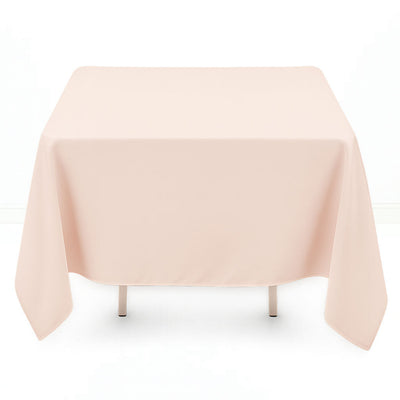 Premium Polyester Square Tablecloth 70"x70" - 220GSM - Blush - By TCF Linen - thumbnail number 1