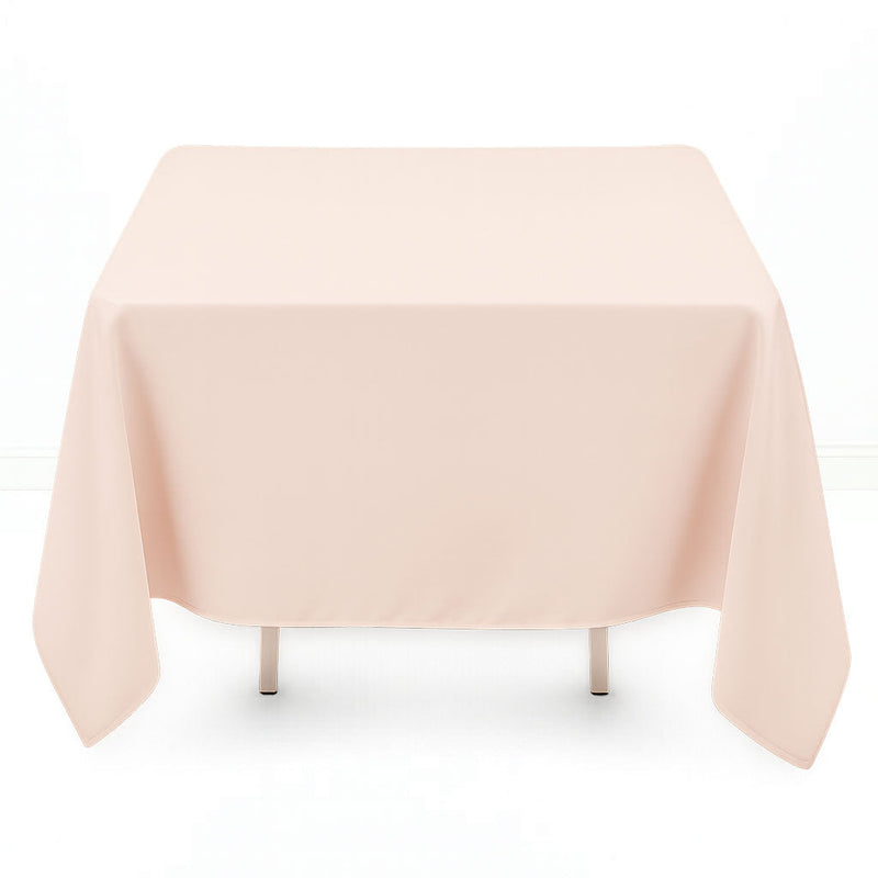 Premium Polyester Square Tablecloth 70"x70" - 220GSM - Blush - By TCF Linen - thumbnail number 1