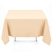 Premium Polyester Square Tablecloth 70"x70" - 220GSM - Beige - By TCF Linen - thumbnail number 1