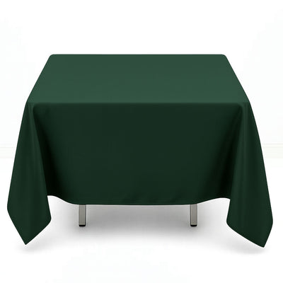 Premium Polyester Square Tablecloth 70"x70" - 220GSM - Hunter Emerald Green - By TCF Linen - thumbnail number 1
