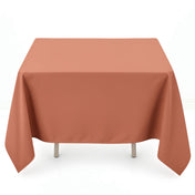 Premium Polyester Square Tablecloth 70"x70" - 220GSM - Terracotta - By TCF Linen - thumbnail number 1
