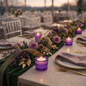 Richland Tealight Candles & Eastland Tealight Holders Set of 96 - Archive - Purple Multi - use Tealight & Taper Holder - thumbnail number 5