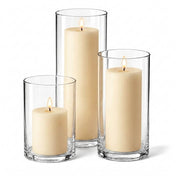 Richland Pillar Candles & Cylinder Vases Set of 12 - Ivory - thumbnail number 2