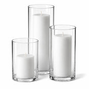 Richland Pillar Candles & Cylinder Vases Set of 12 - White - thumbnail number 1