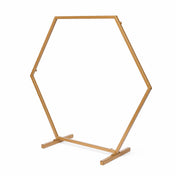Geometric Gold Hexagon Table Arch 24" – Metal Self-Standing Wedding Flower Balloon Frame - thumbnail number 2
