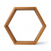 Rustic wood hexagon display frame for geometric centerpieces - thumbnail number 2