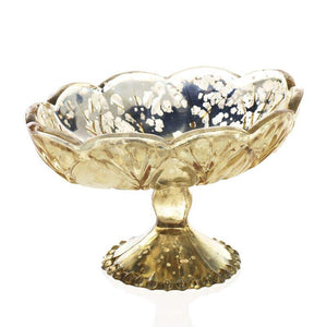 Gold Carraway Pedestal Dish 4.25"