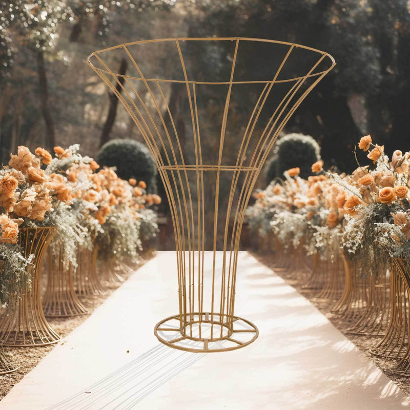 6.5ft Tall Gold Metal Blossom Tree Frame – Floor Standing Wedding Floral Display Stand - thumbnail number 2