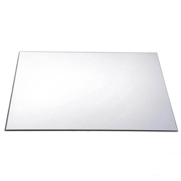 Square glass mirror plate for table centerpieces and luxury event decor on a white background. - thumbnail number 1