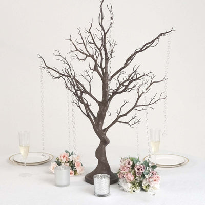 34" Artificial Natural Manzanita Tree Centerpiece – Easy Assembly with 8 Acrylic Bead Chains - thumbnail number 2
