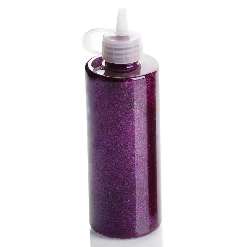 Purple metallic glitter glue bottle on white background - thumbnail number 1