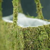 Natural Preserved Moss Purse Planter 8" - thumbnail number 3