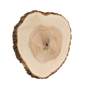 18-inch rustic round poplar wood slab slice on white background - thumbnail number 1