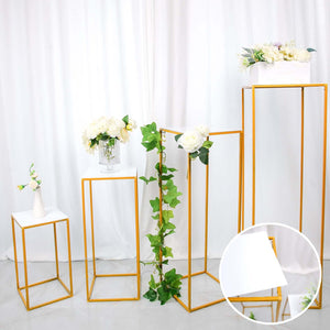 Assorted Sizes White Acrylic Plexiglass Sheets – 3mm Thick Square Top Plates, Set of 4 with Protective Film