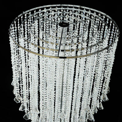 4ft Cascading Crystal Beaded Floral Stand – Waterfall Chandelier Table Centerpiece for Event Décor - thumbnail number 3