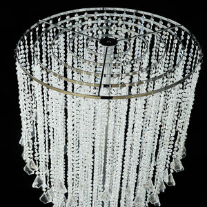 4ft Cascading Crystal Beaded Floral Stand – Waterfall Chandelier Table Centerpiece for Event Décor
